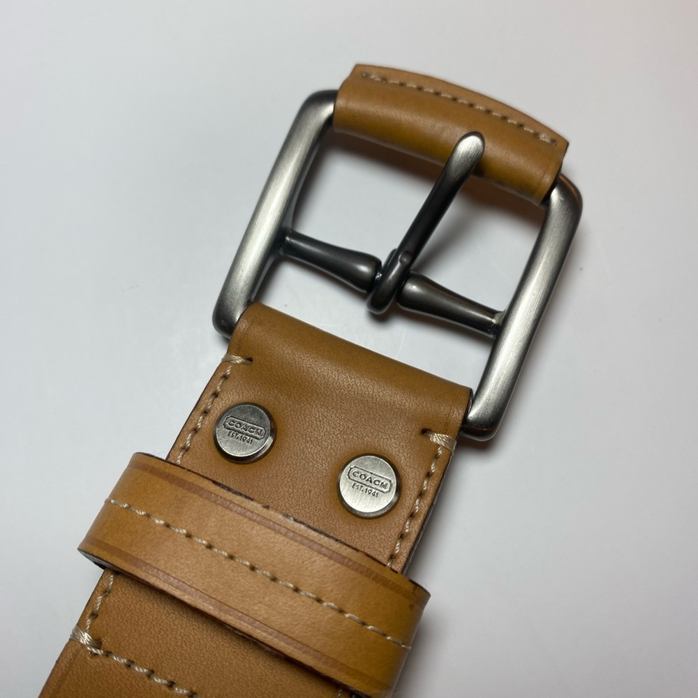 Coach Vintage #5984 Handcrafted Tan Leather Belt